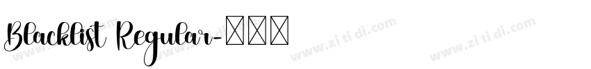 Blacklist Regular字体转换